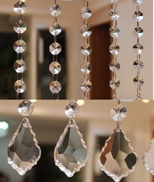 30 шт./лот 150 мм гирлянда из прозрачного стекла для вечеринок хрустальные