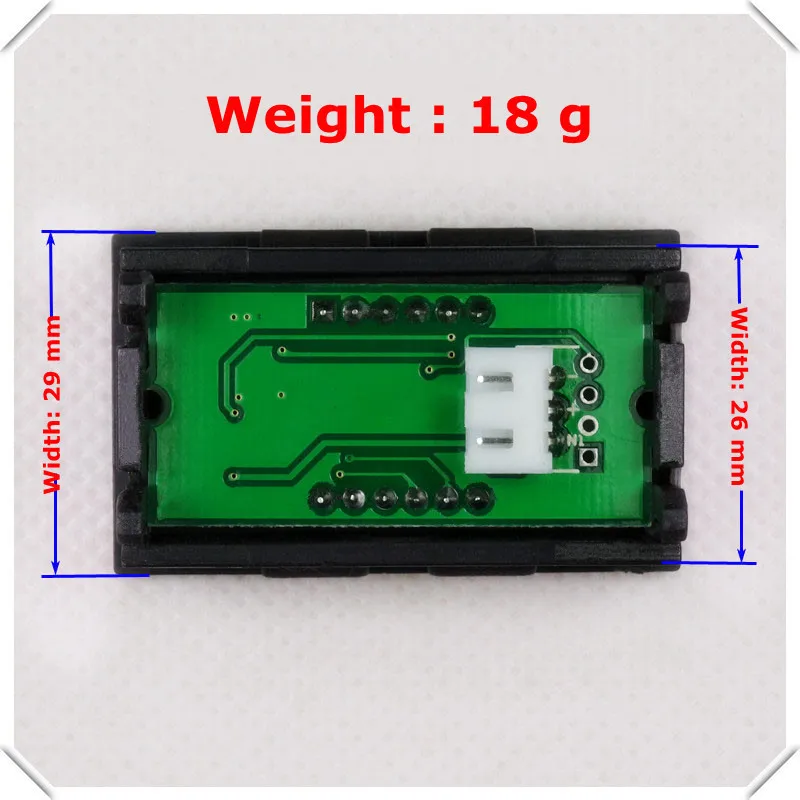 RD LED Цвет дисплея 0.56 &quotЦифровой вольтметр DC: 0 100 В три провода 3 Бит Напряжение