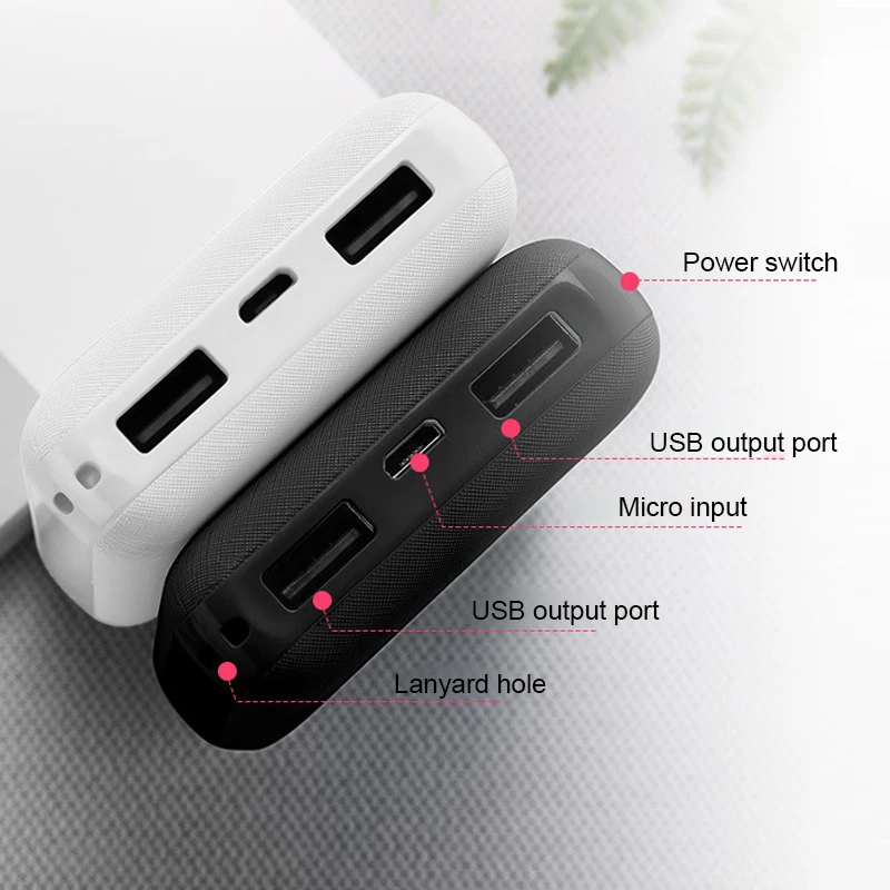 Компактный внешний аккумулятор на 10000 мА · ч 5 В 2 А USB 18650|Внешние аккумуляторы| |