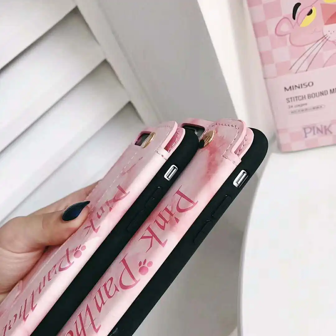 Fashion Luxury Wallet Card Case for iPhone X Xr Xs Max Pink Leopard PU Leather Cover 6 6s 7 8 Plus Stand Back Shell |