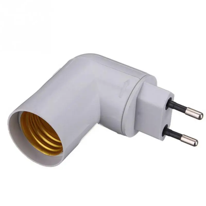 ЕС plug PP к E27 база Soket конвертер-Сплиттер держатель лампы с вкл/выкл переключатель гнездо адаптера винтовой преобразователь E27 лампа - Цвет: EU