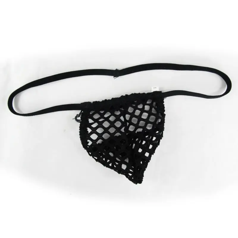 Мужская мини сумка стринги с открытой спиной низкая талия большая сетка поли