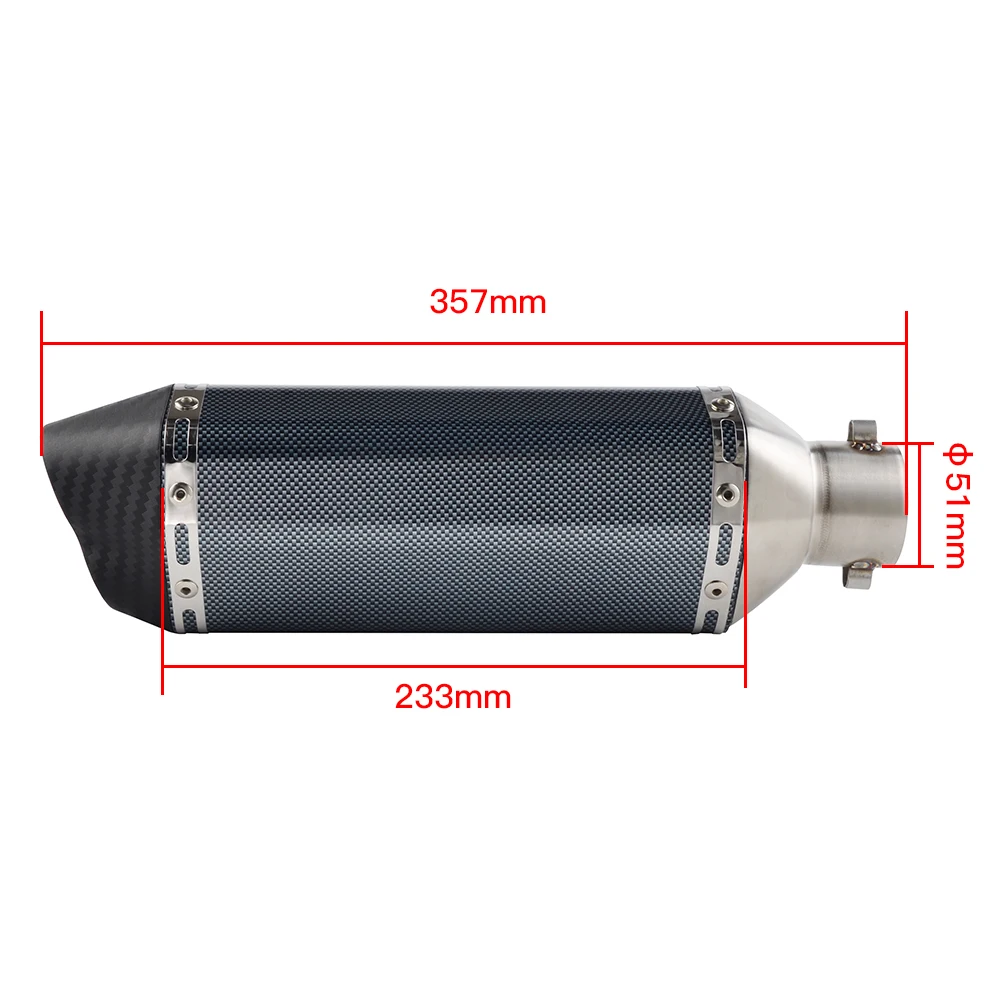 NICECNC 38 51 мм глушитель выхлопной трубы для KTM Honda CBR 600RR 1000RR Yamaha R1 R6 Suzuki GSXR 600 750 1000 Kawasaki