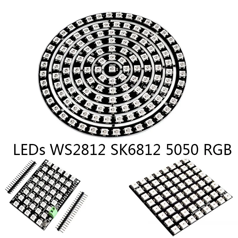 【SIMPLE ROBOT】 15 37 40 60 61 64 93 133 биты светодиодный s WS2812 5050 RGB кольцевая лампа светильник