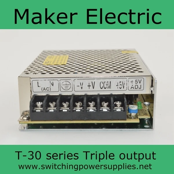 Фабричный выпуск! Блок питания с тройным выходом, 30 Вт, 5 В, 12 В, 12 В, импульсный источник питания, высокое качество, 2 года гарантии, в течение 2 лет
