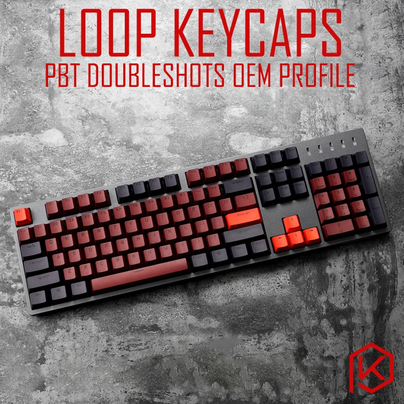 Петля pbt doubleshot колпачки oem для механических клавиатуры серый коричневый gh60 покер