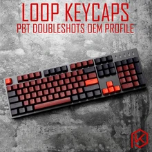 Петля pbt doubleshot колпачки oem для механических клавиатуры серый