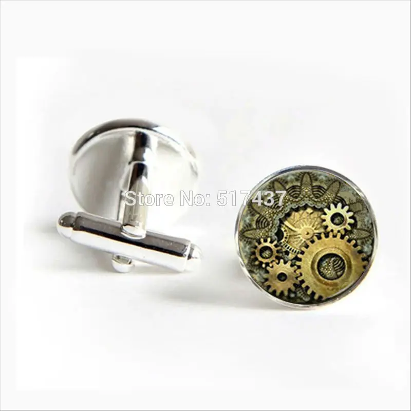 2017 оптовая продажа запонки для часов в стиле стимпанк винтажные Полосатые