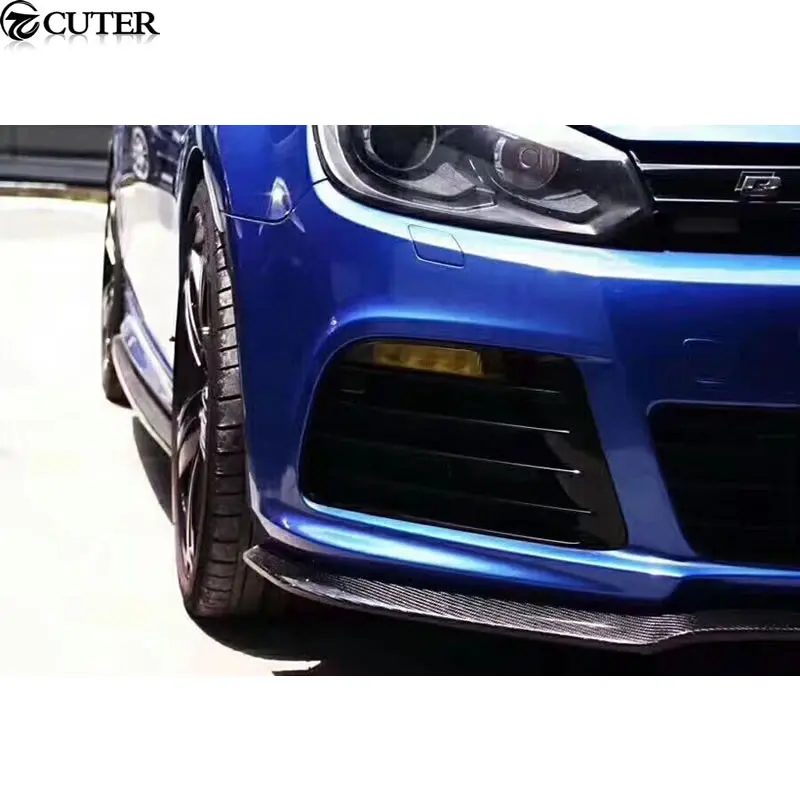 Юбка для Golf 6 R20 из углеродного волокна передняя и задняя диффузор Golf6 MK6 11 13|side