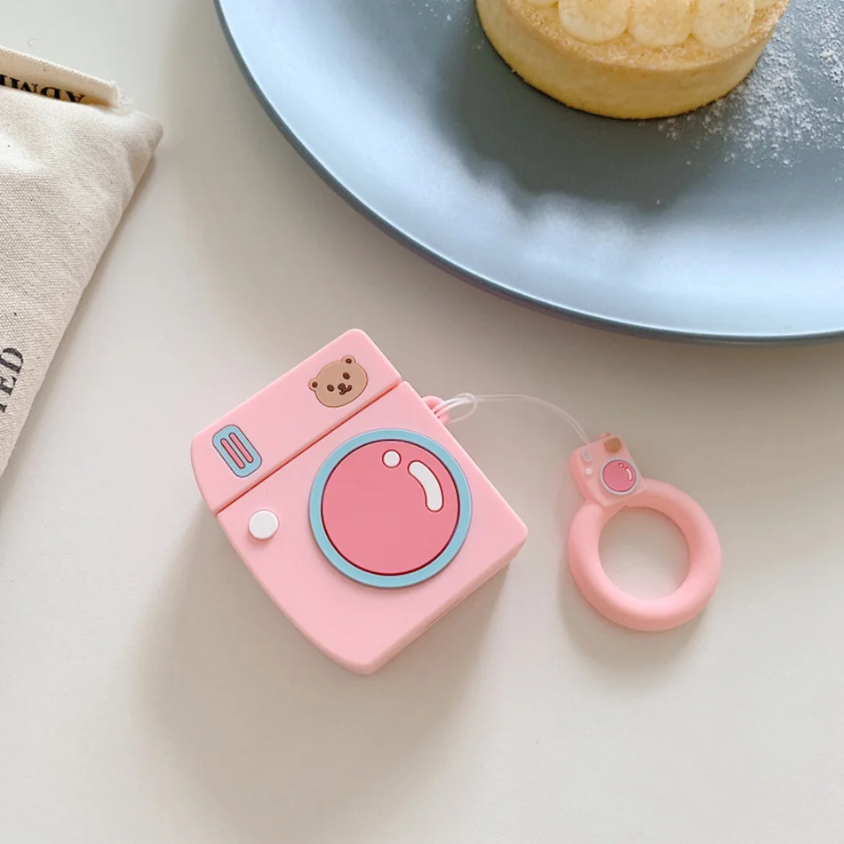 CU Чехол для наушников для AirPods, силиконовый чехол с милым рисунком, различные бисквиты, силиконовые рукава для наушников, гарнитура, сумка, аксессуары - Цвет: CU