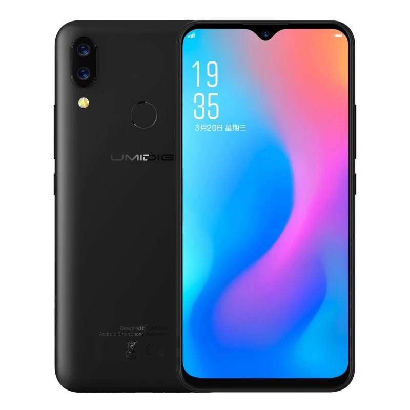 UMIDIGI Power смартфон с 6 3 дюймовым дисплеем ОЗУ 4 Гб ПЗУ 64 ГБ 5150 мАч 16 МП Android 9