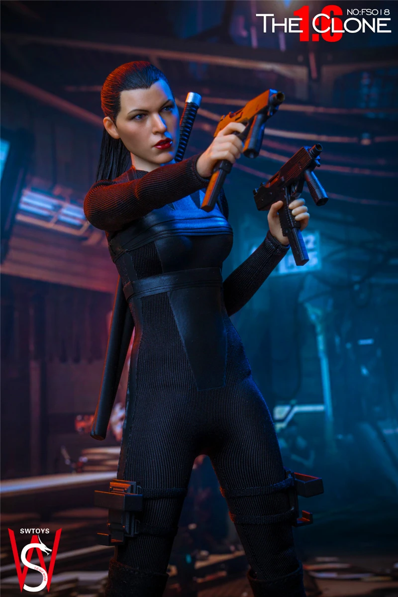 SWtoys 1/6 клон Алиса 2,0 фигурки в черном плотном боевом униформе Коллекция Фигурки игрушки