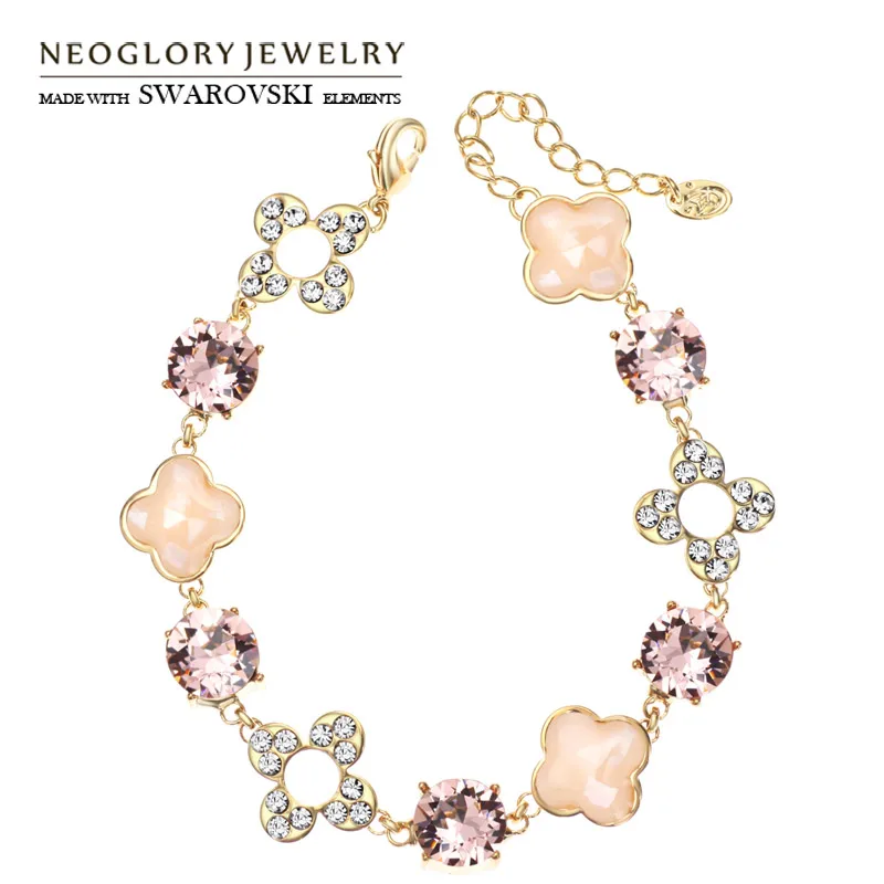 Очаровательный браслет Neoglory австрийские стразы чешские Стразы и ракушки яркий