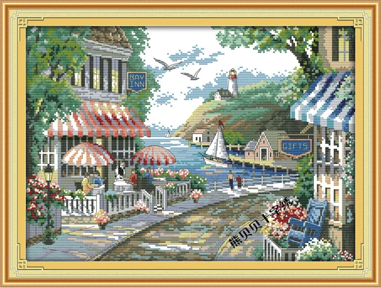 Рукоделие вышивка крестиком DIY DMC наборы для вышивки искусственный город шаблон