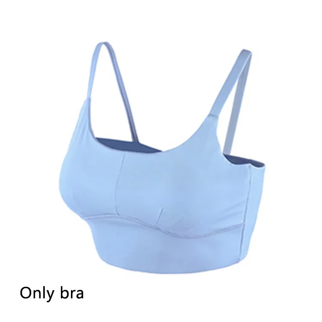 Dark blue Bra Комплект для занятий йогой с лазерной вышивкой, женская одежда для фитнеса, спортивная одежда, женские леггинсы с высокой талией для спортзала, спортивный бюстгальтер с эффектом пуш-ап, 2 шт., спортивные костюмы - Цвет: Dark blue Bra