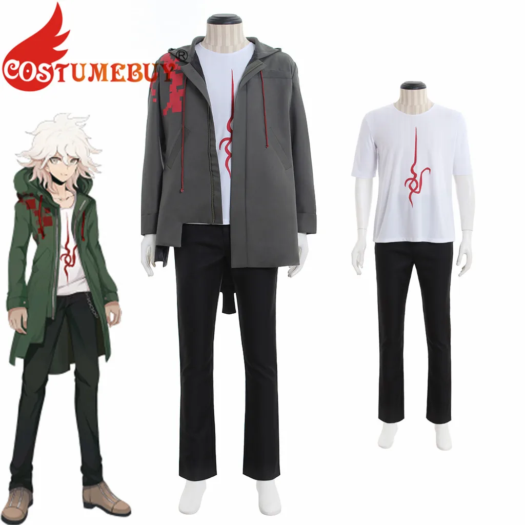 CostumeBuy игра Danganronpa: Trigger Happy Havoc Komaeda Nagito Косплей Костюм для взрослых Хэллоуин