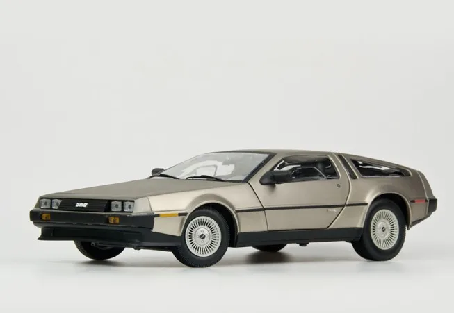 1:18 Масштаб Назад в будущее фильмы прототип модели автомобилей delorean DMC 12 scifi модель