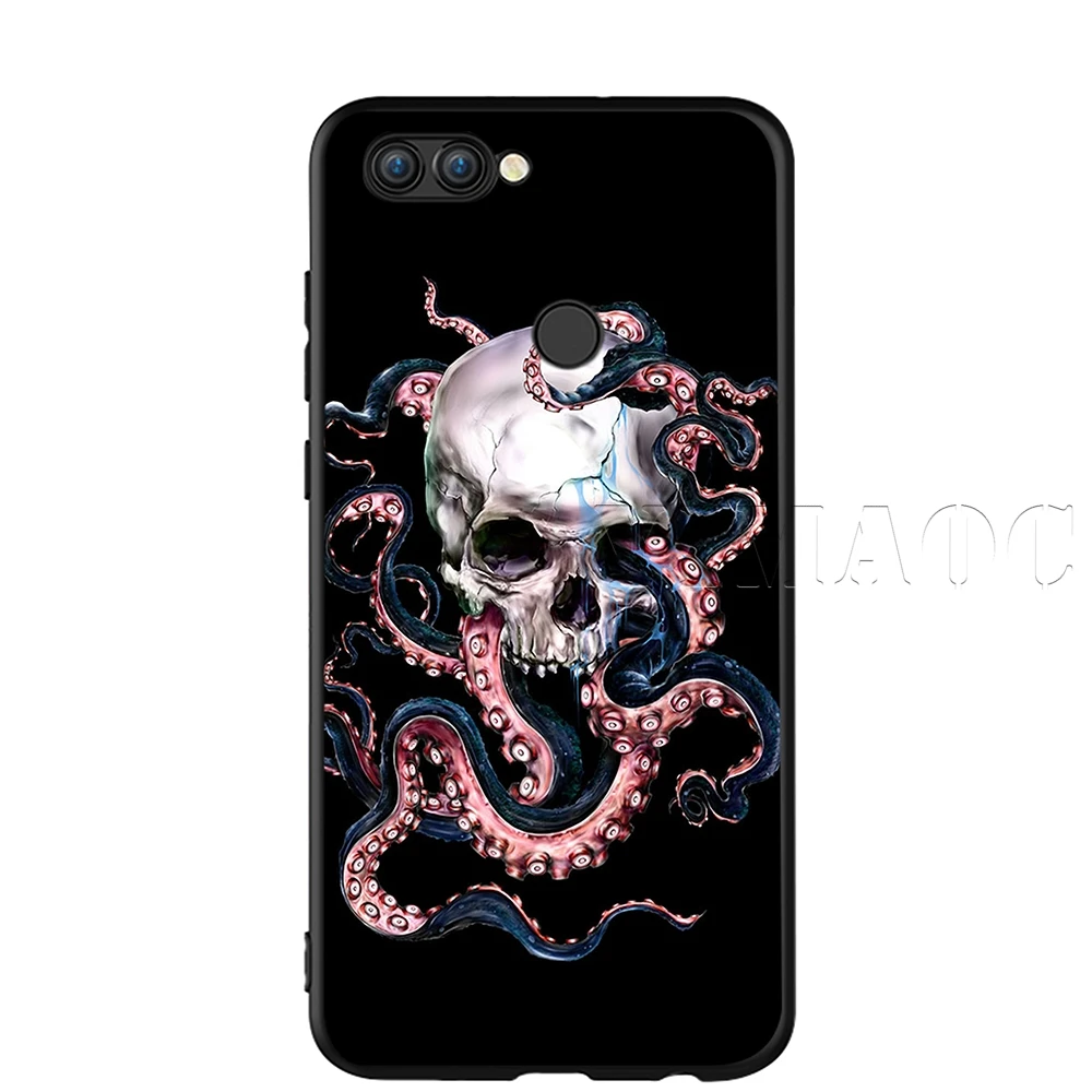8 Силиконовый чехол YIMAOC с цветочным принтом сахарного черепа для huawei mate 10 P8 P9 P10 P20 Lite Pro P Y7 Y9 Smart Mini - Цвет: 8