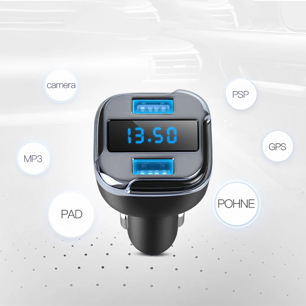 EC8 Многофункциональный Быстрый Dual USB Автомобильное Зарядное устройство 2 Порты и