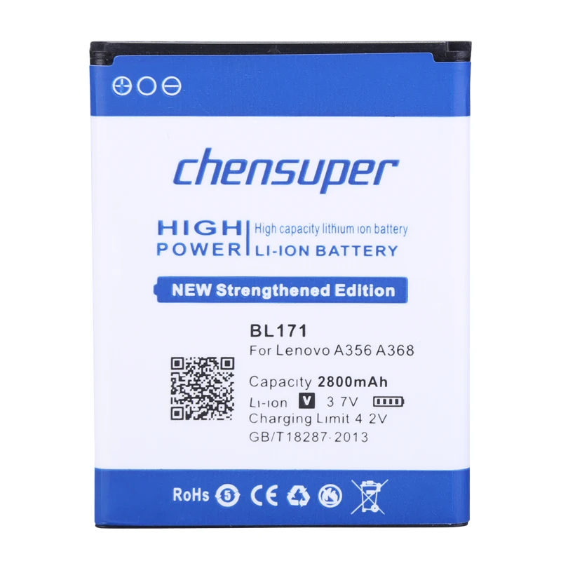 

100% New 2800mAh BL171 Battery for Lenovo A500 Battery a319 A356 A368 A370e A376 A60 A65 A390 A390T Battery