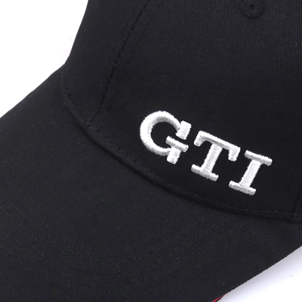 Модные утонченные бейсбольные кепки с вышивкой GTI, однотонные хлопковые шляпы для папы, шляпы для водителя грузовика, унисекс, козырек, высокое качество, Регулируемый козырек