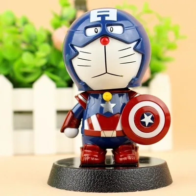 1pcs Автомобильные украшения для Marvel, Мстители, герои, фигурка, Солнечная анимационная кукла, качели, креативные подарки, аксессуары для салона автомобиля - Название цвета: 1pcs