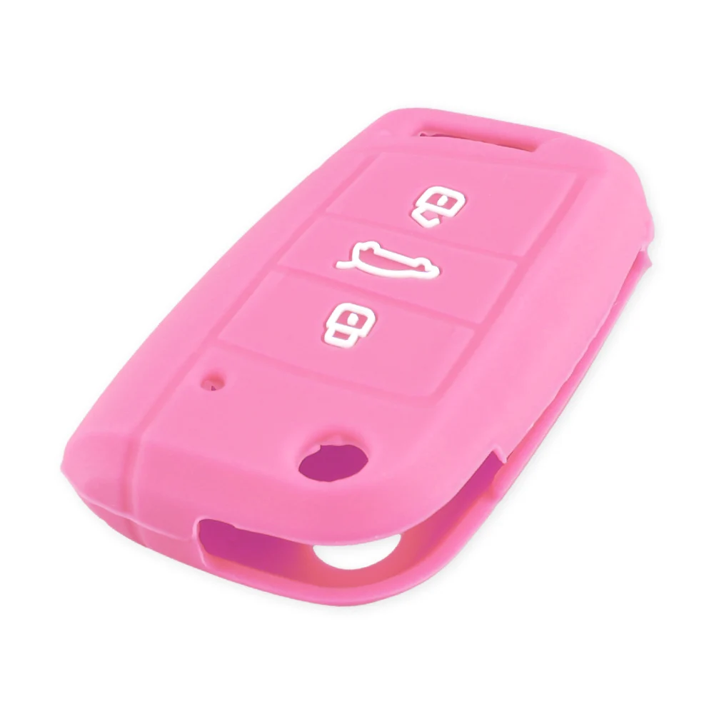 Силиконовый чехол для ключей Dandkey для Volkswagen VW Golf MK7 Tiguan для Skoda Octavia для Seat Leon Ibiza Key