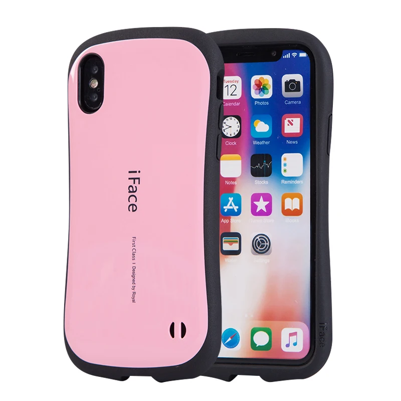 Для iphone X cace iFace первоклассный гладкий глянцевый PC TPU силиконовый милый
