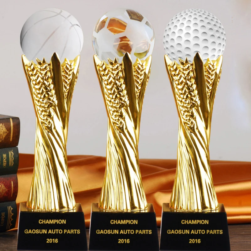 

Cool Design Crystal ball Trophy Awards for Basketball Football Golf ball School Match Souvenir