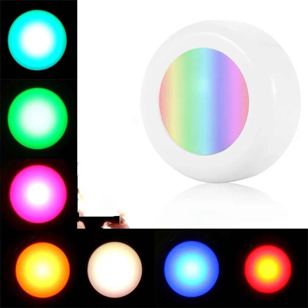Беспроводные Светодиодные светильники для освещения шкафа Rgb меняющий цвет
