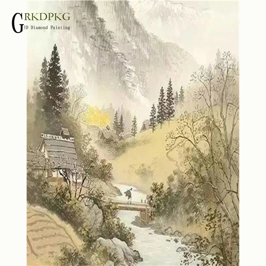 

5d алмазная живопись «сделай сам», горный мост, полная вышивка, алмазная вышивка, картины стразы, свадебное украшение