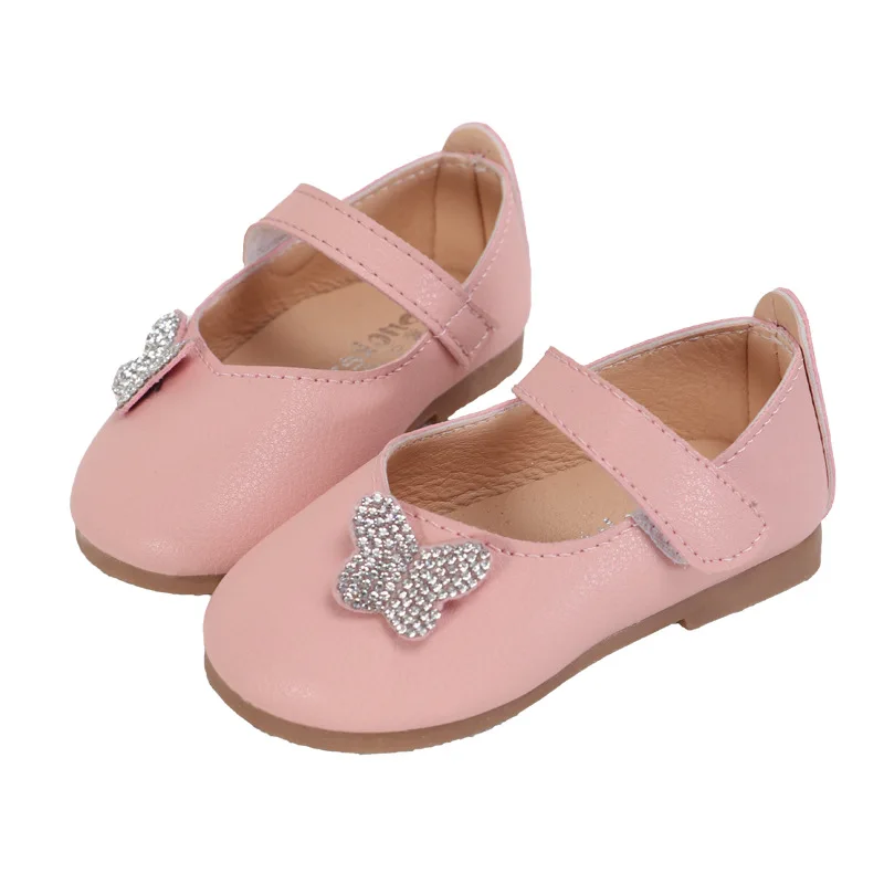 CUZULLAA/Повседневная обувь принцессы со стразами и бабочкой для маленьких девочек