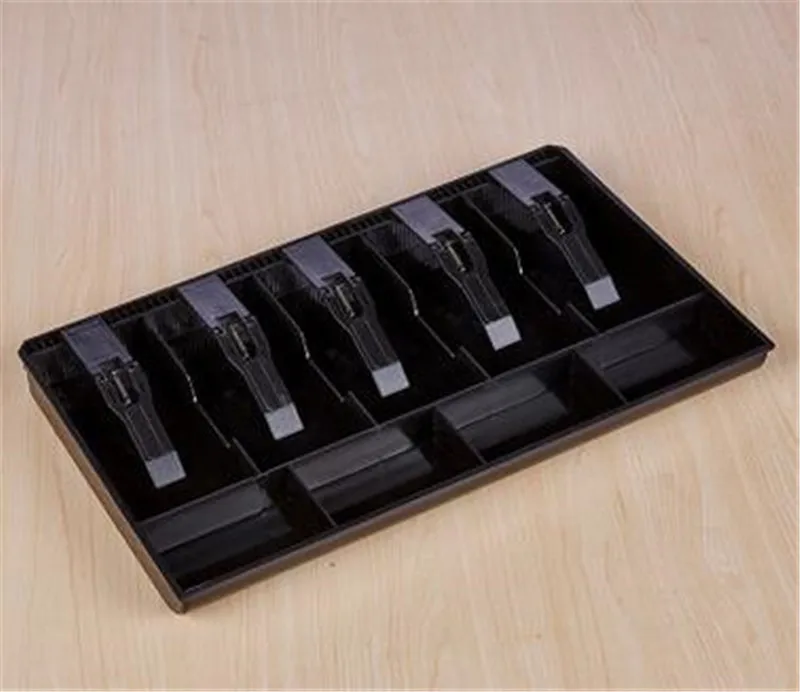 black Коробка для денег кассовый ящик для монет сменный лоток кассовый ящик для хранения - Цвет: black
