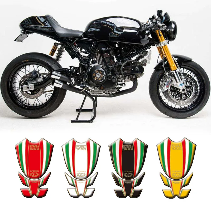 Мотоциклетные 3D наклейки на бак топлива защитные для Ducati Sport Classic 1000 2005 2009