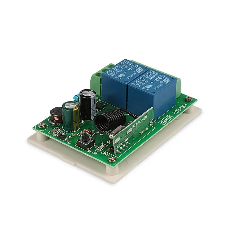 Qiachip 433 мГц AC 110 V 220 RF релейный ресивер + 5 шт. 2CH РФ реле передатчик дистанционного