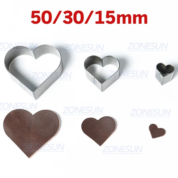 Heart ZONESUN полностью стальной кожаный режущий штамп, сталь, правило, штамп, сердце, звезда, Каплевидная форма, штамповка, кликер, штамп для вырезания, кожа, ПВХ - Цвет: Heart