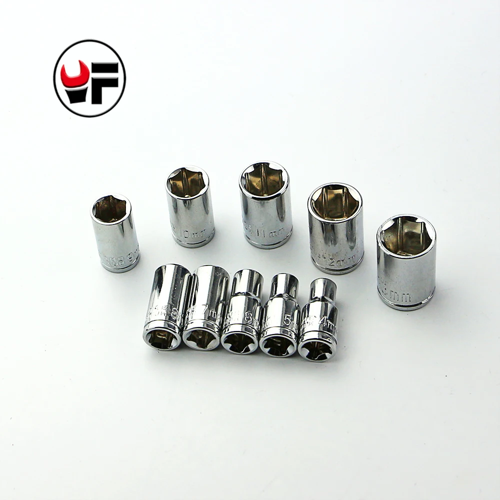 Комплект из 10 торцевых головок Yofe 1/4&quot (шестигранник от 4 до 13 мм включительно)|torque