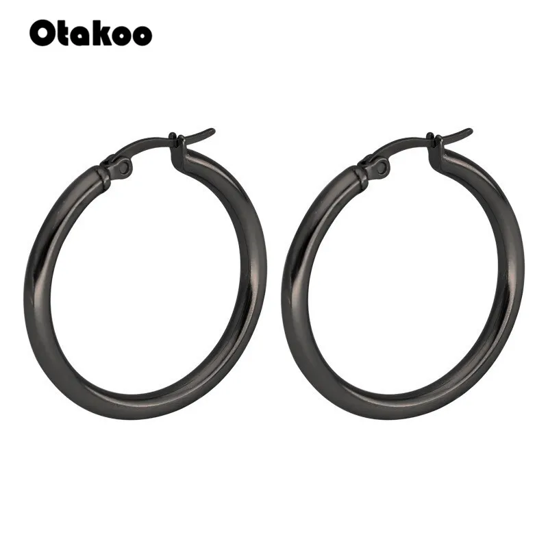 Otakoo маленькие серьги-кольца золотого цвета из нержавеющей стали для женщин и