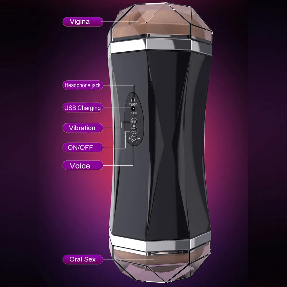 Оральная Вагина Реалистичная чашка вибратор секс игрушки для мужчин мужской