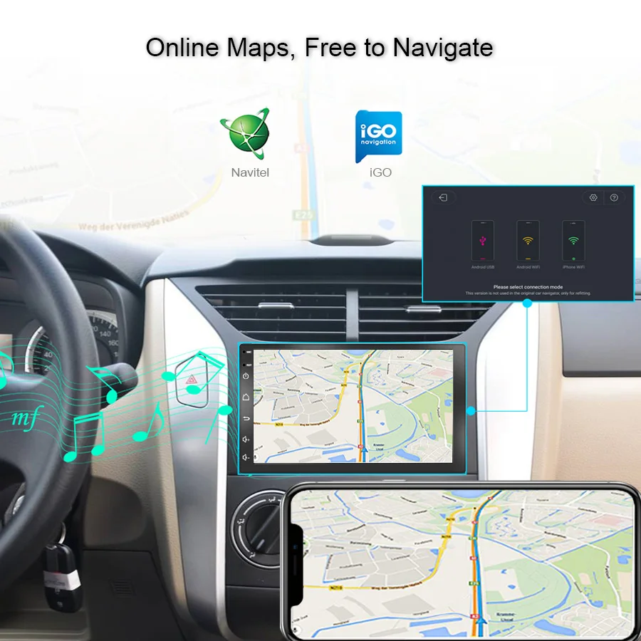 TOPSOURCE Car Radio Player 2 Din 7 Inch Android 7.1 WIth GPS Wifi RDS AV OUT Multimedia For Universal dvd | Автомобили и