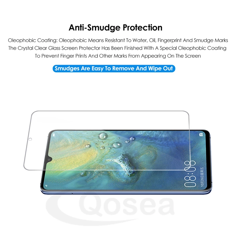 Qosea 10 шт. пленка из закаленного стекла для huawei mate 20 X защитная экрана 9H Ультра