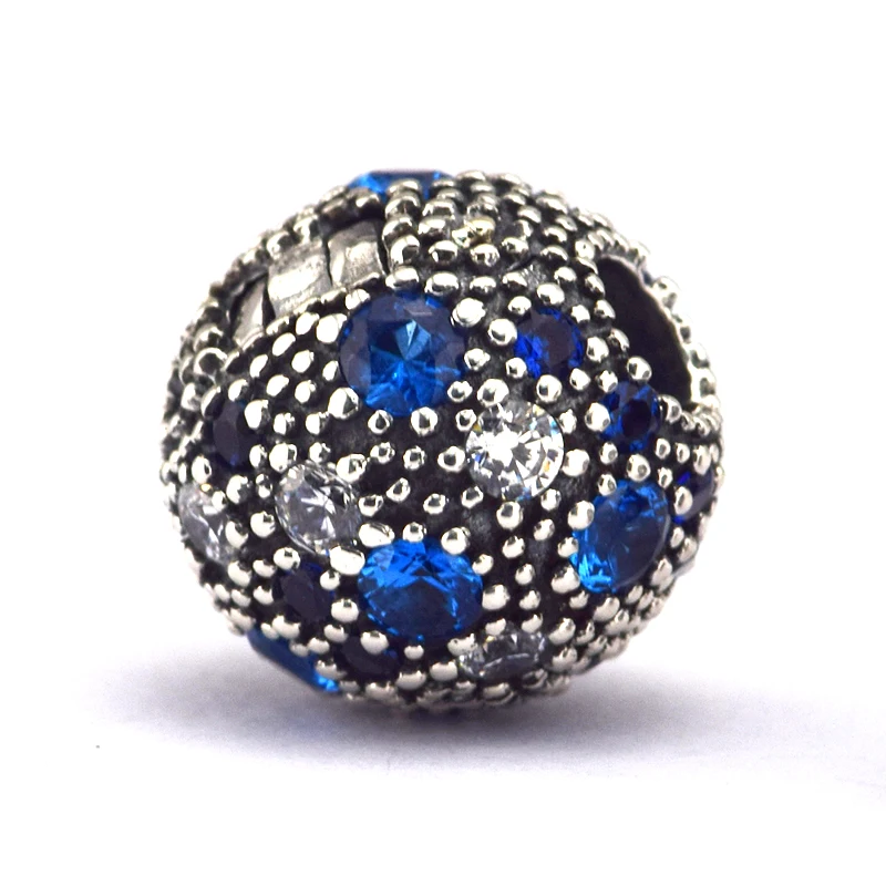 

Fit Brand Bracelets DIY Beads for Jewelry Making Sterling-Silver-Jewelry Blue Cosmic Stars Charms Silver 925 Original Berloque