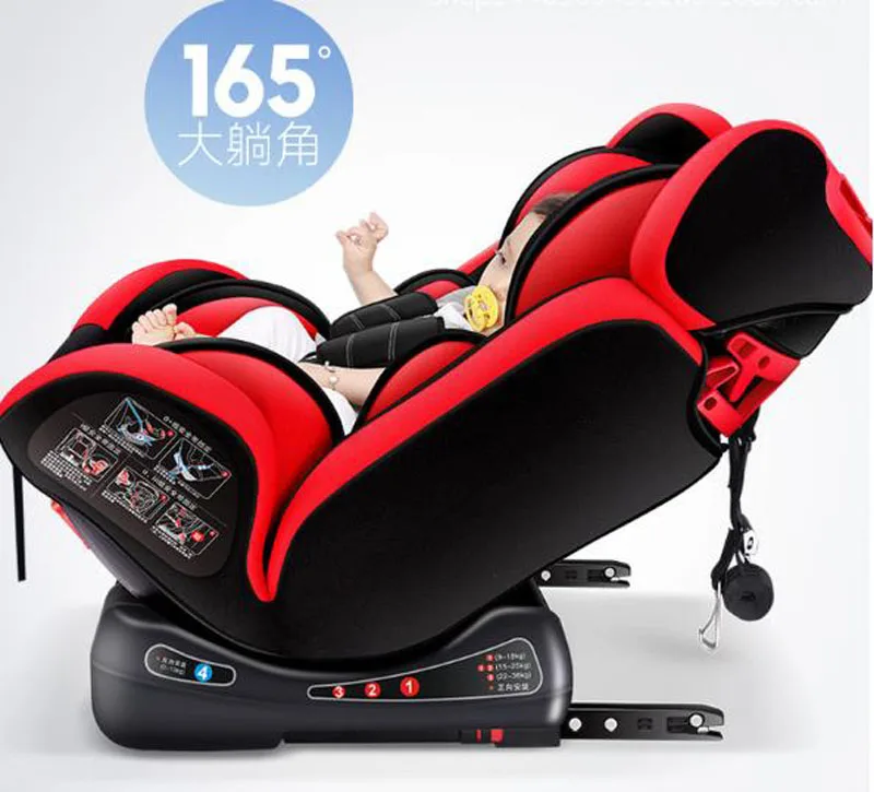 Откидное детское автомобильное безопасное сиденье с защелкой ISOfix, пятиточечное детское сиденье-бустер, детское портативное автомобильное кресло, безопасное сиденье От 0 до 12 лет
