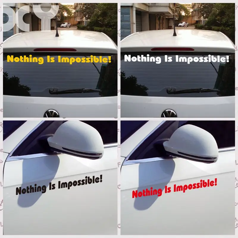 XY Nothing Is Impossible Motorcycle Stickers Waterproof Bumper Car Sticker Truck Auto Vinyl Decals | Автомобили и мотоциклы