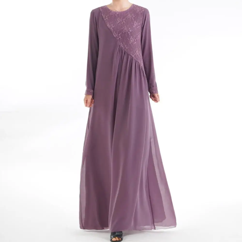 Женское мусульманское кружевное платье abaya кимоно кафтан мусульманская одежда