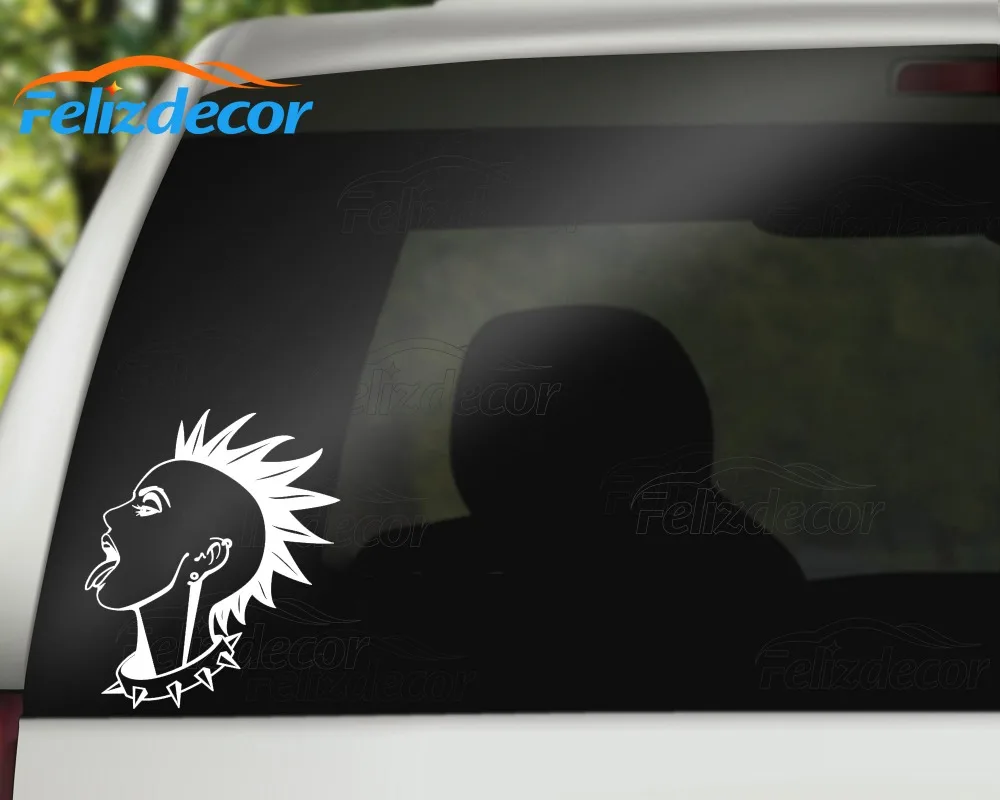 Виниловая наклейка на автомобиль в стиле панк с изображением девушки окно бампер