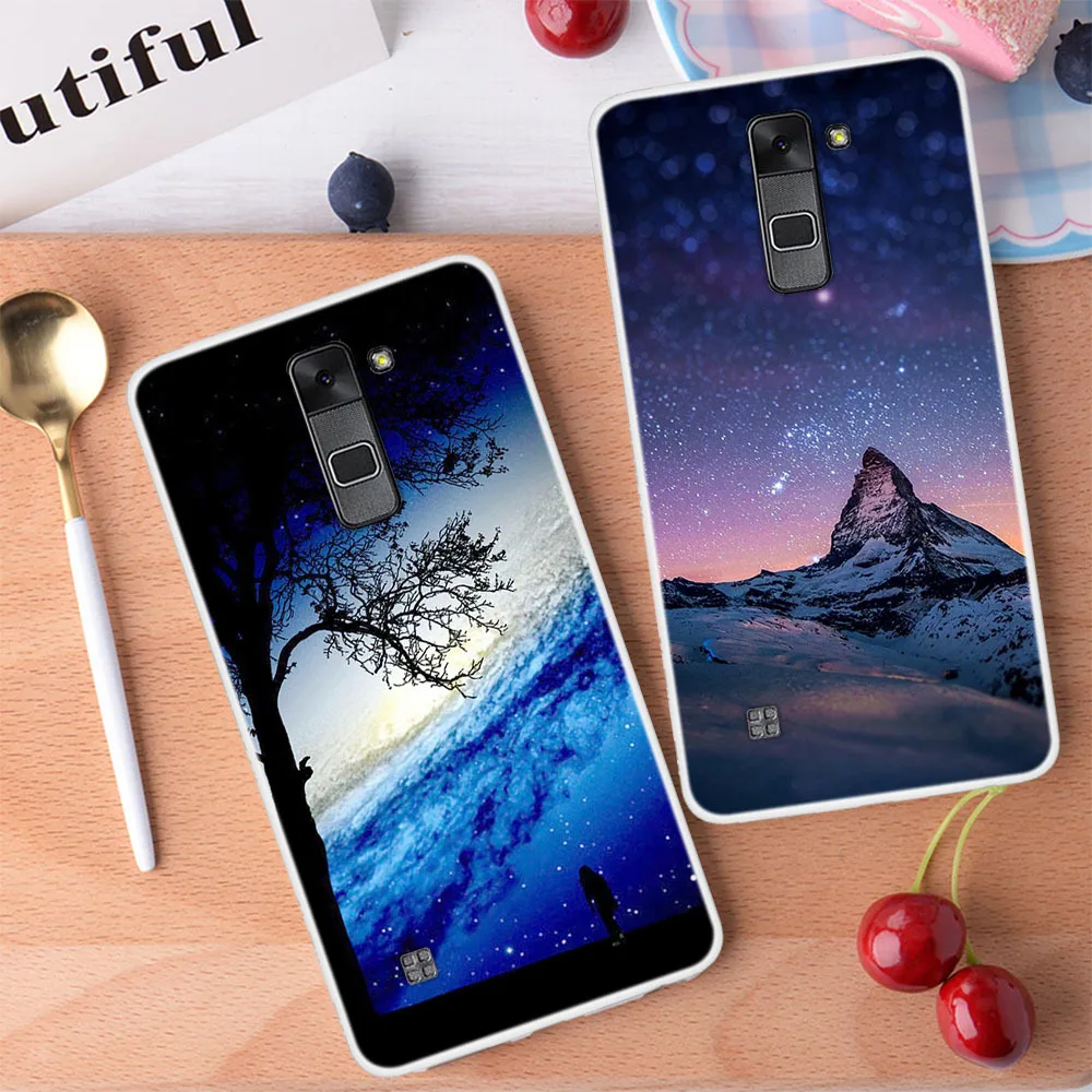 Для LG Stylus 2 чехол для телефона картонная Звездная небо Луна окрашенная мягкая
