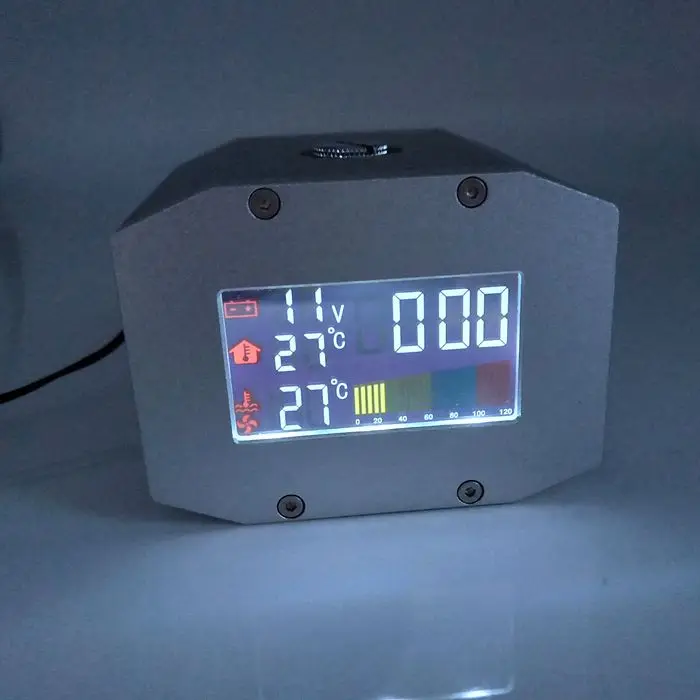 FREEZEMOD компьютерное водяное охлаждение металлический резервуар для воды с ЖК-зеркалом двойной с температурой. GQSX-P2