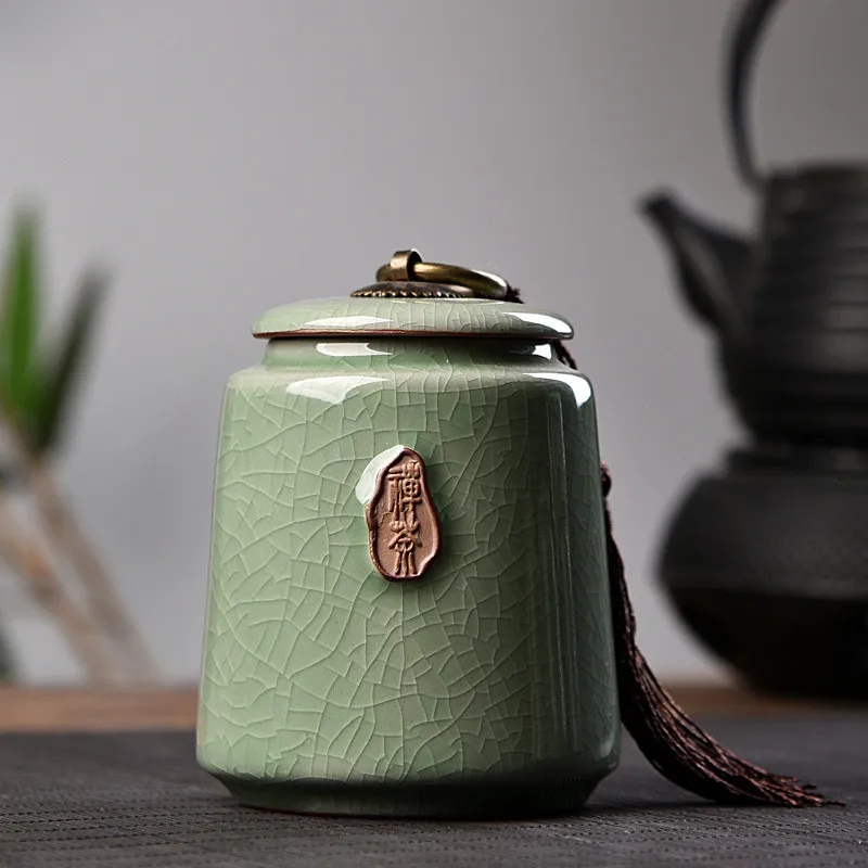 Jia-gui luo Ge Yao keramische theedoos collectie box Pu'er Tie Guanyin