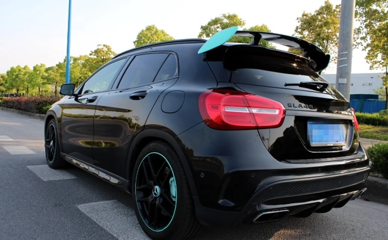 Для Mercedes-Benz GLA Class X156 GLA45 AMG GLA200 GLA220 GLA250 GLA260 ABS Материал Задний спойлер крыла крыши